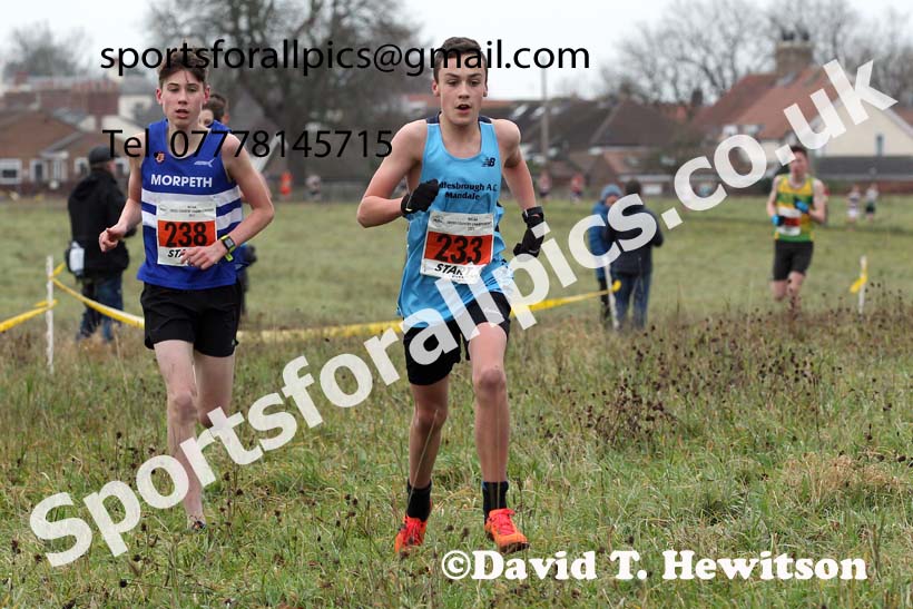 Boys under-15s, 2021 North Eastern Cross Country Championships, Sedgefield. Photo: David T. Hewitson/Sports for All Pics